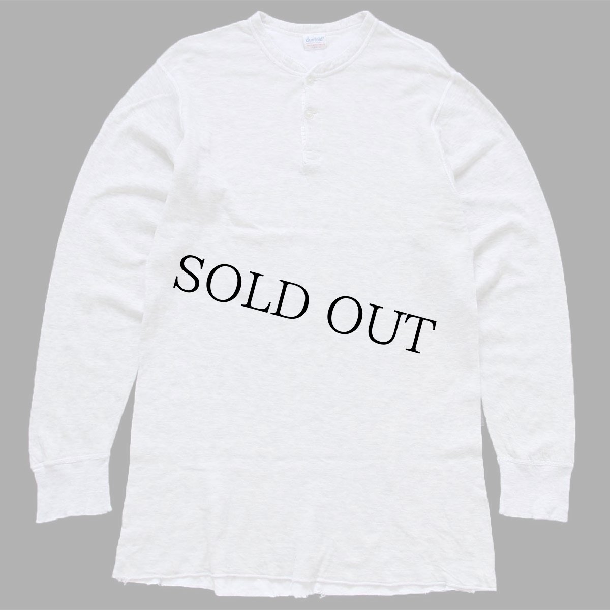 画像2: 70s duofold ヘンリーネック 2レイヤー アンダーシャツ 杢グレー L (2)