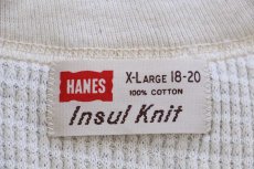 画像5: デッドストック★60s HANES Insul Knit コットン サーマルシャツ ナチュラル ボーイズXL (5)