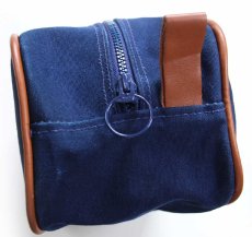 画像4: 90s USA製 LANDS'ENDランズエンド キャンバス シューズ バッグ 紺★ケース  (4)