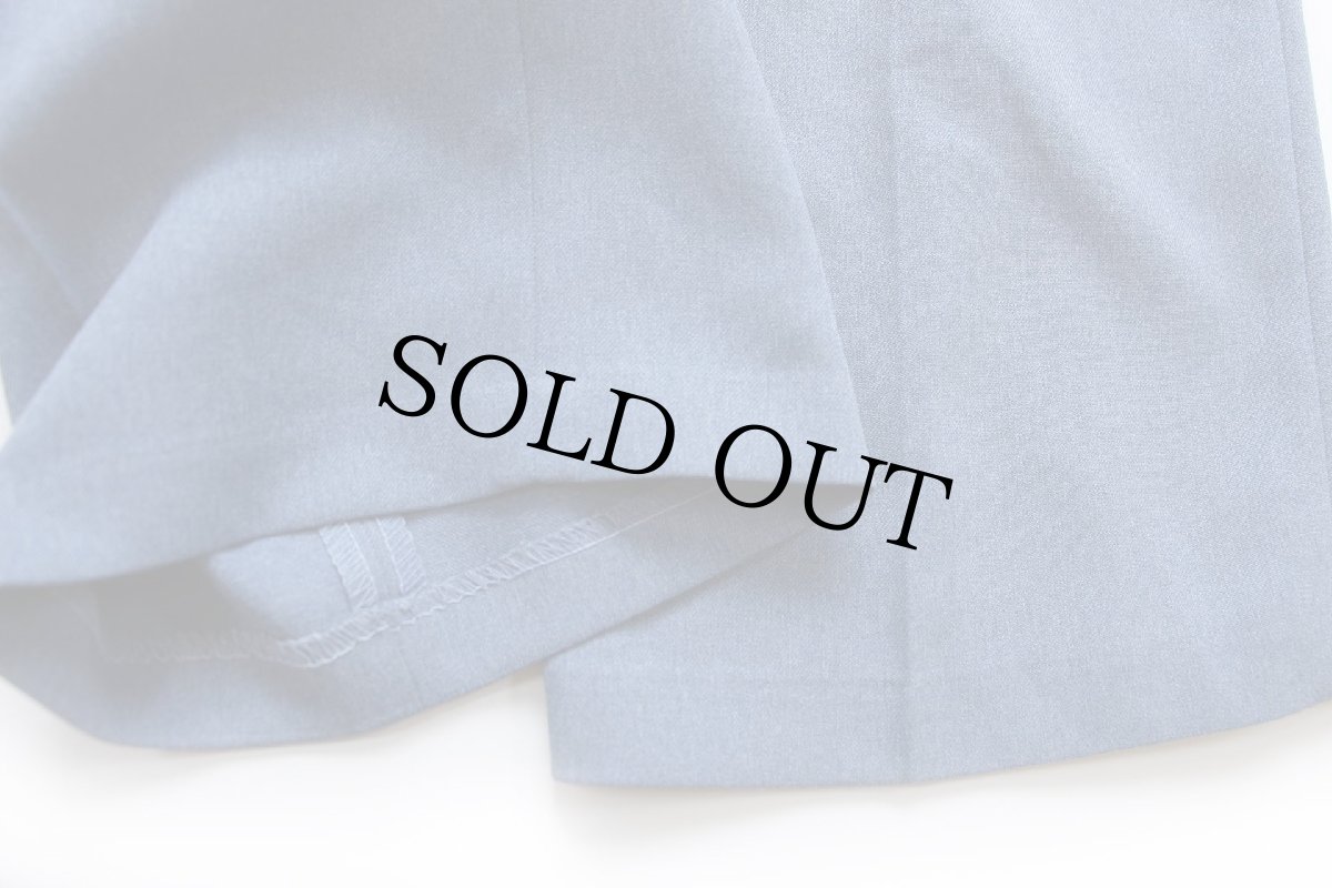 画像8: 80s Levi'sリーバイス Action Slacks STA-PRESTスタプレ スラックス ポリエステルパンツ 杢ブルーグレー W32 (8)