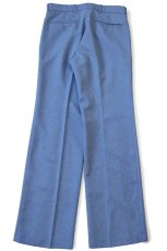 画像3: 80s Levi'sリーバイス Action Slacks STA-PRESTスタプレ スラックス ポリエステルパンツ 杢ブルーグレー W32 (3)