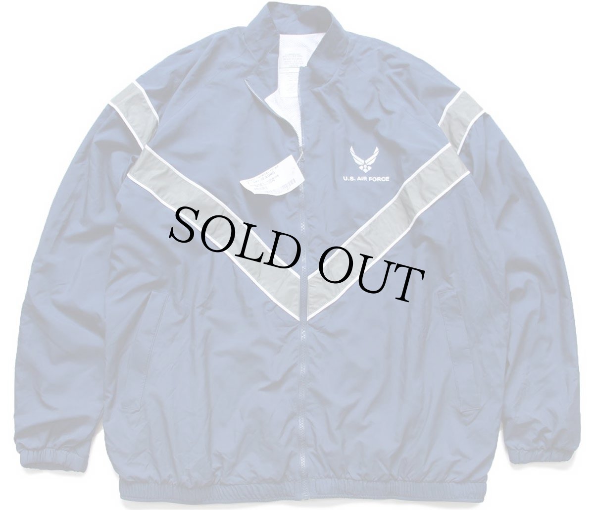 画像1: 未使用★19 米軍 U.S.AIR FORCE PTU ポリエステルジャケット 紺 XL-L★特大 (1)