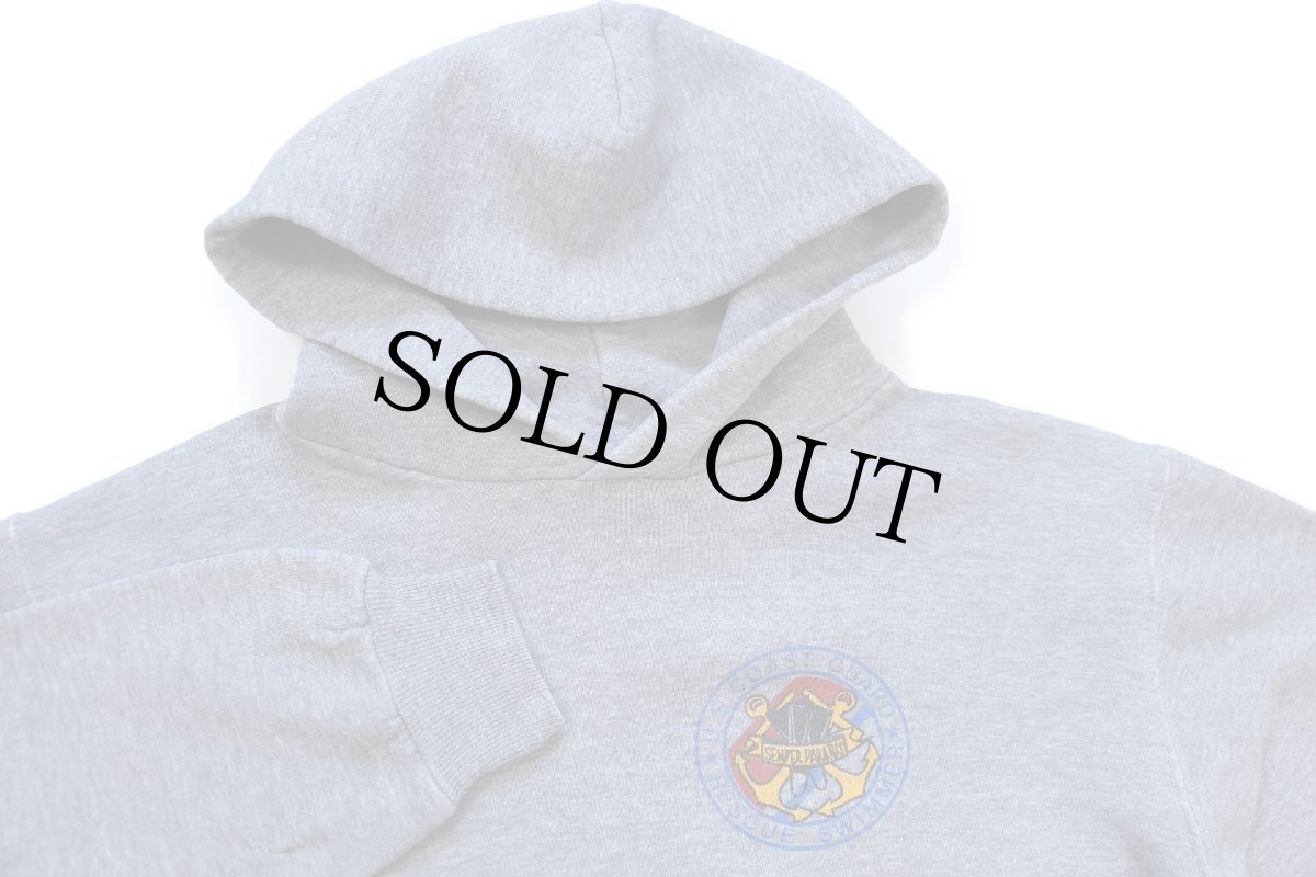 画像3: 90s USA製 RUSSELLラッセル U.S.COAST GUARD RESCUE SWIMMER スウェットパーカー 杢グレー L★フーディー (3)