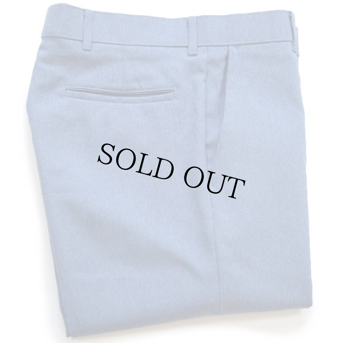 画像1: 80s Levi'sリーバイス Action Slacks STA-PRESTスタプレ スラックス ポリエステルパンツ 杢ブルーグレー W32 (1)