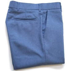 画像1: 80s Levi'sリーバイス Action Slacks STA-PRESTスタプレ スラックス ポリエステルパンツ 杢ブルーグレー W32 (1)
