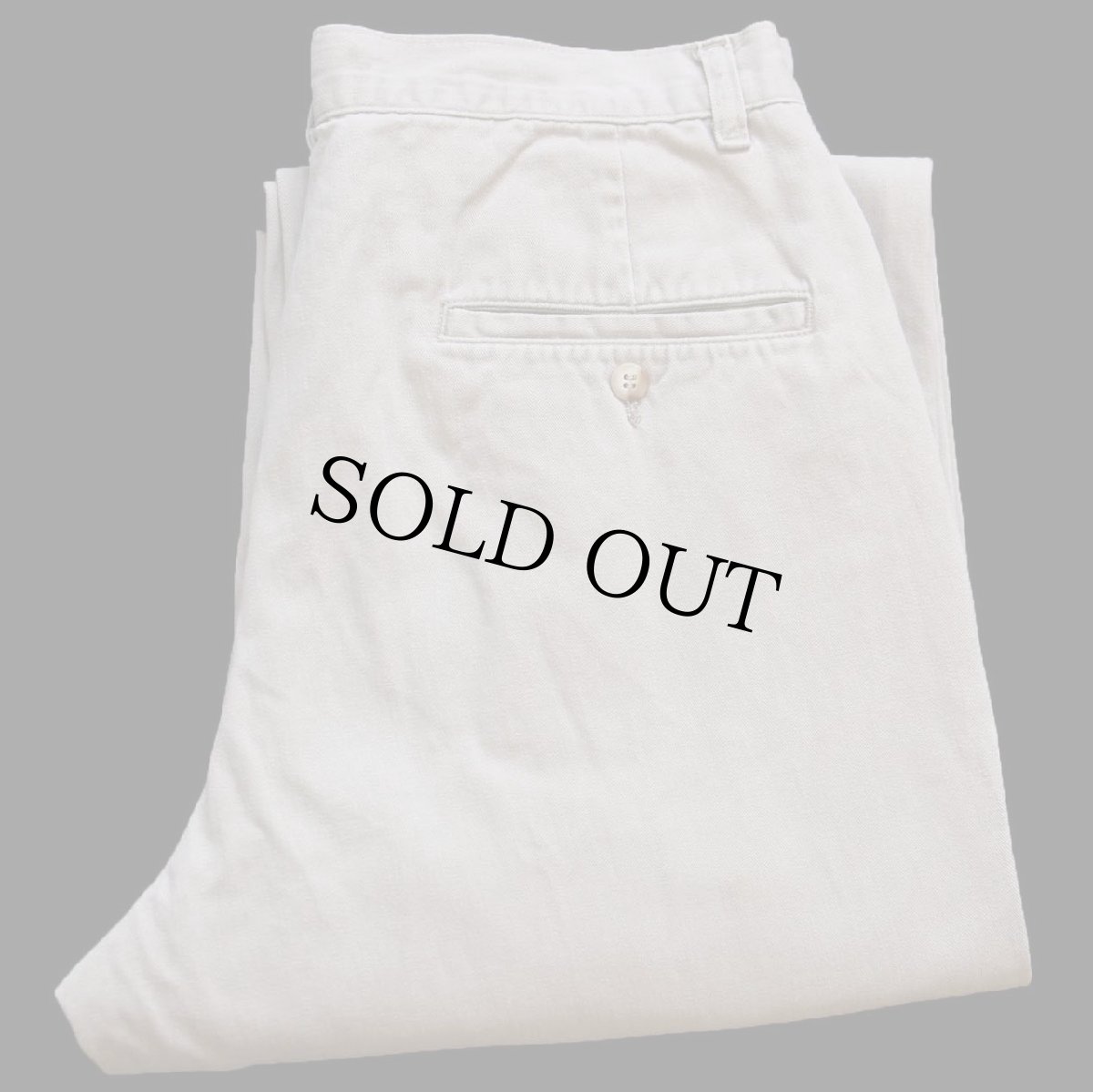 画像1: 80s USA製 ポロ ラルフローレン ツータック コットン チノパン カーキ W31 (1)