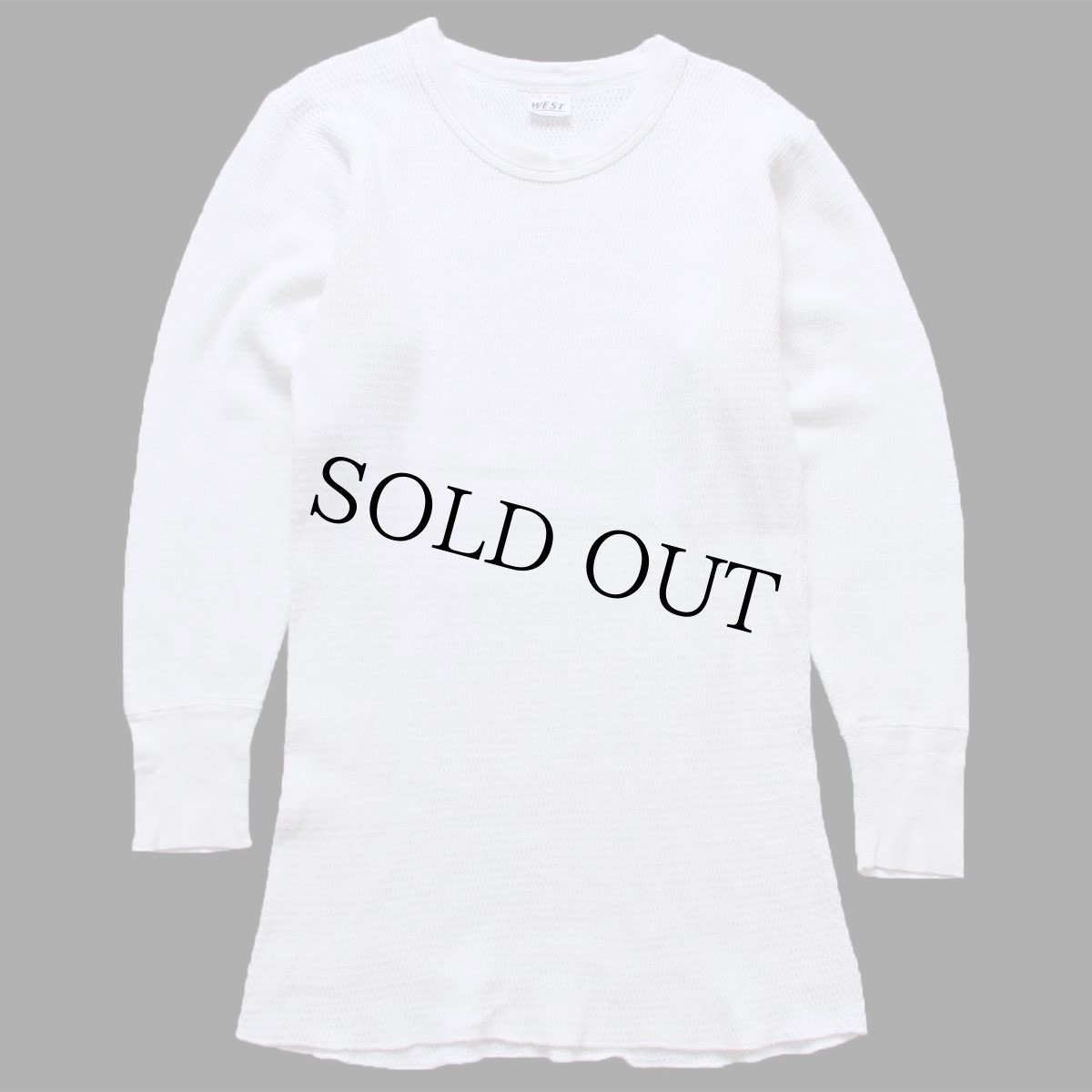 画像2: 70s WEST コットン サーマルシャツ ナチュラル L (2)