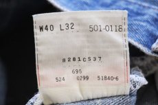 画像7: 90s USA製 Levi'sリーバイス 501 ダメージ&ペンキ飛び デニムパンツ ヒゲ W40 L32★203 (7)