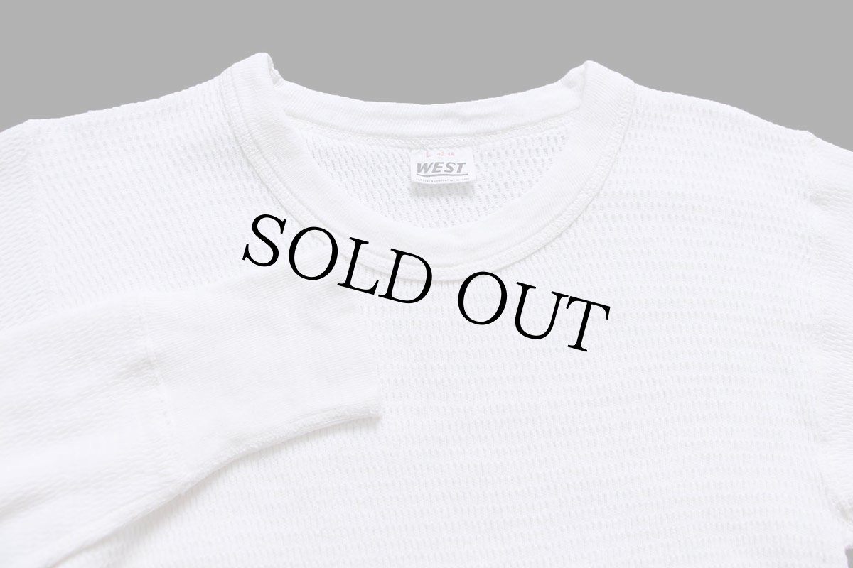 画像4: 70s WEST コットン サーマルシャツ ナチュラル L (4)