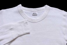 画像4: 70s WEST コットン サーマルシャツ ナチュラル L (4)