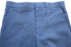 画像4: 80s Levi'sリーバイス Action Slacks STA-PRESTスタプレ スラックス ポリエステルパンツ 杢ブルーグレー W32 (4)