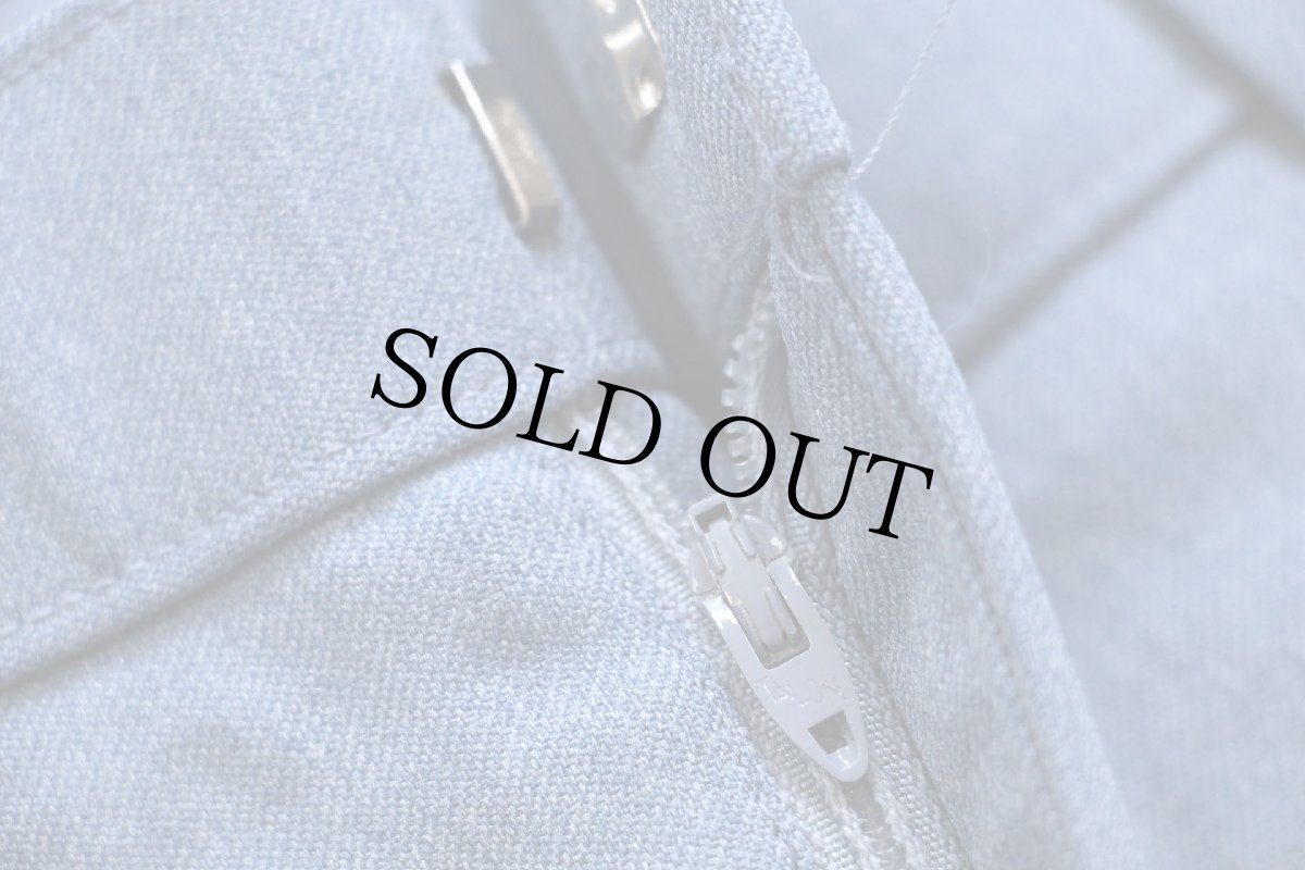 画像7: 80s Levi'sリーバイス Action Slacks STA-PRESTスタプレ スラックス ポリエステルパンツ 杢ブルーグレー W32 (7)