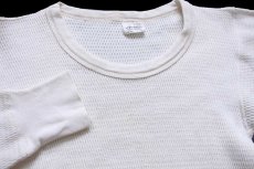 画像4: 70s Archdale コットン サーマルシャツ ナチュラル L (4)