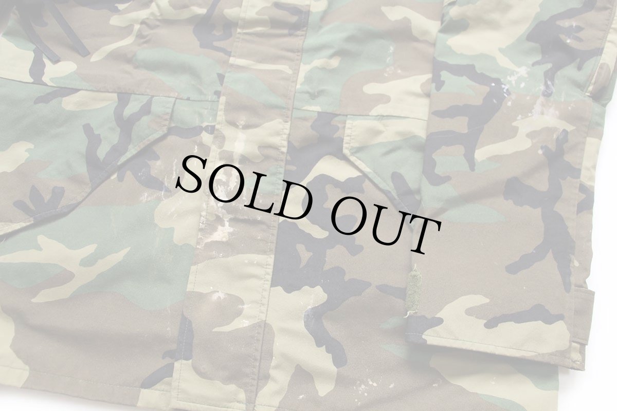 画像6: 90s 米軍 U.S.ARMY ECWCS GEN1 ペンキ飛び ウッドランドカモ GORE-TEXゴアテックスパーカー M-L (6)