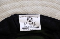 画像5: デッドストック★00s Mental ロゴ刺繍 コットン キャンバス ブーニーハット 緑×ベージュ M (5)