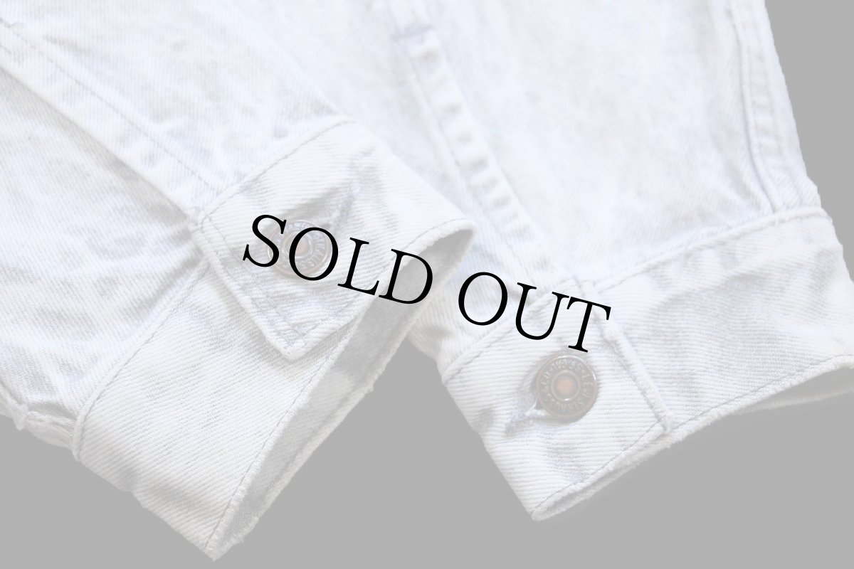 画像7: 80s USA製 Levi'sリーバイス 70507 ケミカルウォッシュ グレー デニムジャケット 4ポケット L★アシッド (7)