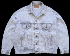 画像1: 80s USA製 Levi'sリーバイス 70507 ケミカルウォッシュ グレー デニムジャケット 4ポケット L★アシッド (1)