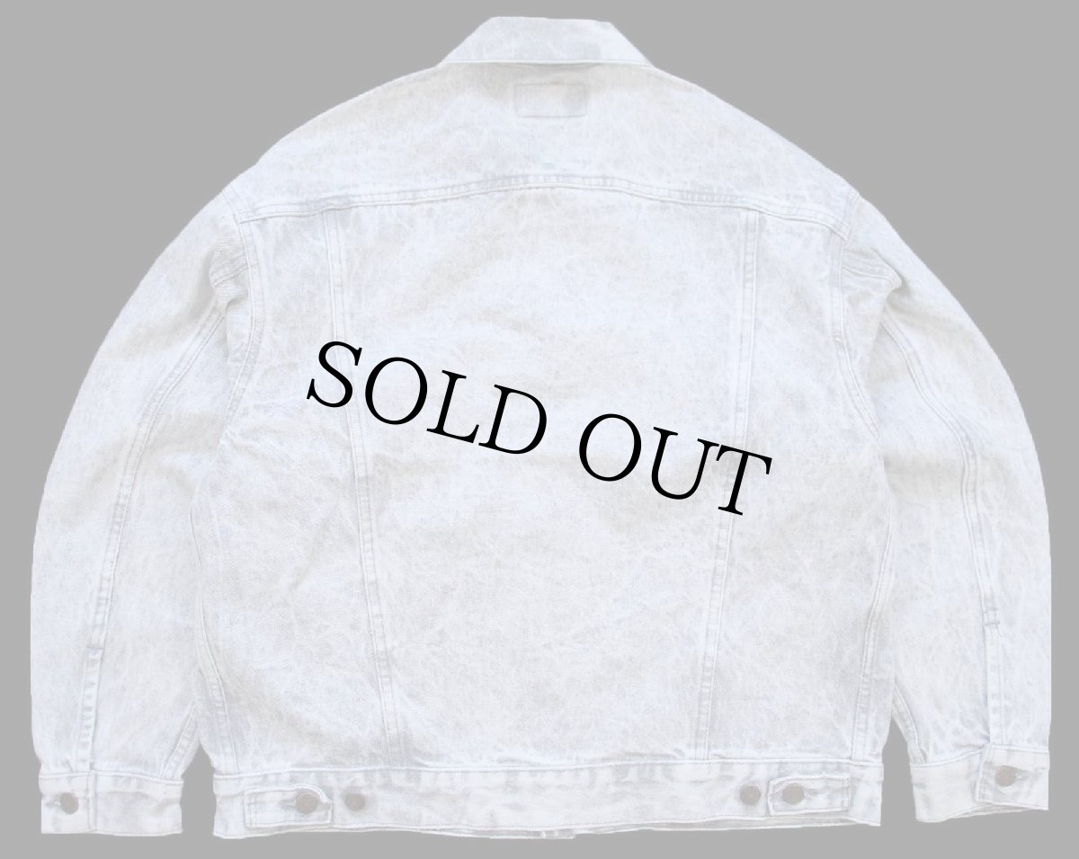 画像2: 80s USA製 Levi'sリーバイス 70507 ケミカルウォッシュ グレー デニムジャケット 4ポケット L★アシッド (2)