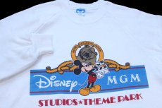 画像3: 80s USA製 Disney MGM STUDIOS THEME PARK ディズニー ミッキー マウス スウェット 白 XL (3)