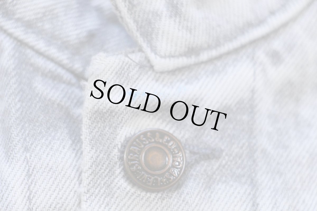 画像6: 80s USA製 Levi'sリーバイス 70507 ケミカルウォッシュ グレー デニムジャケット 4ポケット L★アシッド (6)