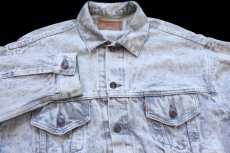 画像3: 80s USA製 Levi'sリーバイス 70507 ケミカルウォッシュ グレー デニムジャケット 4ポケット L★アシッド (3)
