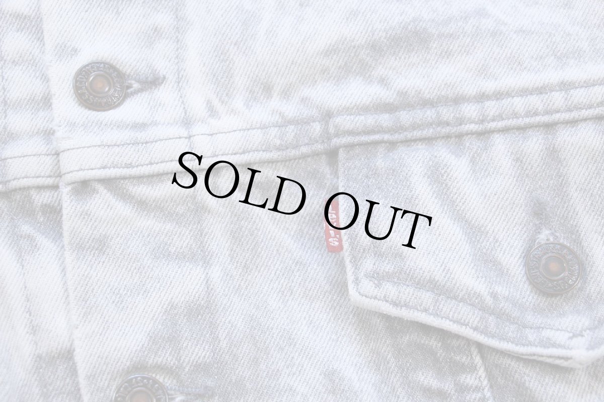 画像5: 80s USA製 Levi'sリーバイス 70507 ケミカルウォッシュ グレー デニムジャケット 4ポケット L★アシッド (5)