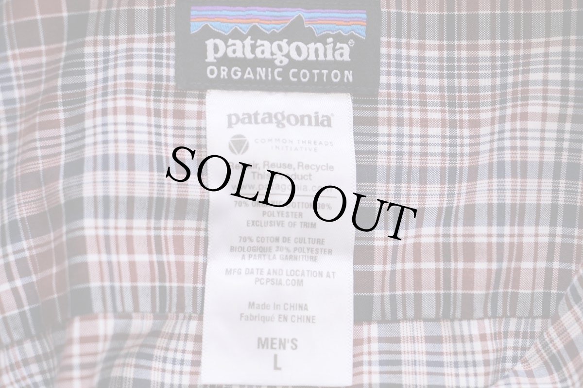 画像4: patagoniaパタゴニア Fezzman Shirt マドラスチェック 半袖 オーガニックコットン混 シャツ L (4)