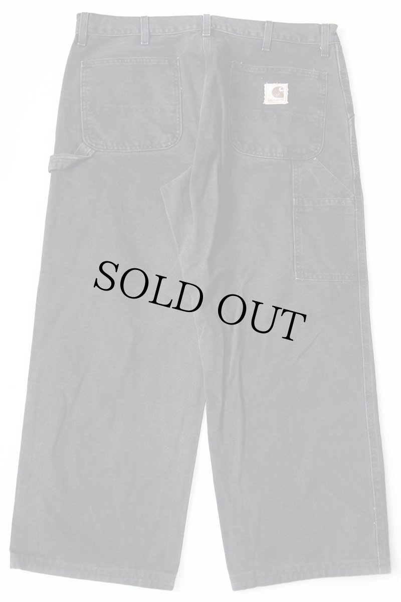 画像3: 90s carharttカーハート ダック地 ペインターパンツ 黒 フェード W38 (3)