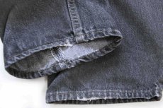 画像9: 90s USA製 Levi'sリーバイス 501 先染め ブラック デニムパンツ W34 L34 (9)