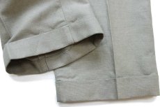 画像7: 90s DOCKERSドッカーズ RELAXED FIT ツータック スラックス コットン×リネンパンツ グリーングレー W36 L34★Levi'sリーバイス (7)