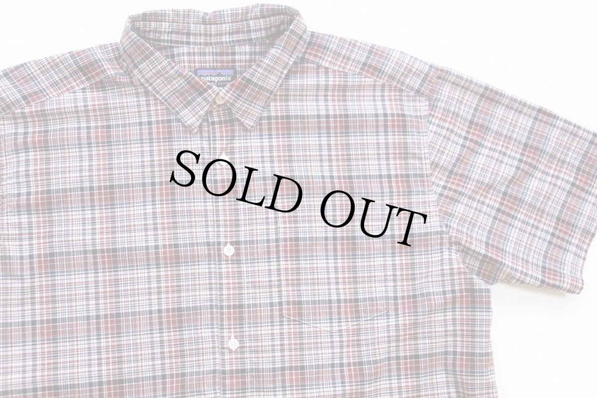 画像3: patagoniaパタゴニア Fezzman Shirt マドラスチェック 半袖 オーガニックコットン混 シャツ L (3)