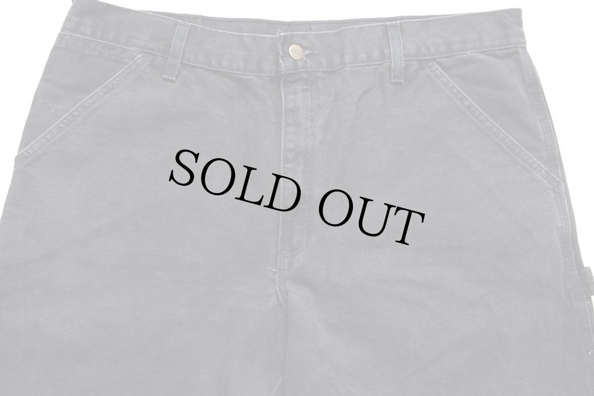 画像4: 90s carharttカーハート ダック地 ペインターパンツ 黒 フェード W38 (4)