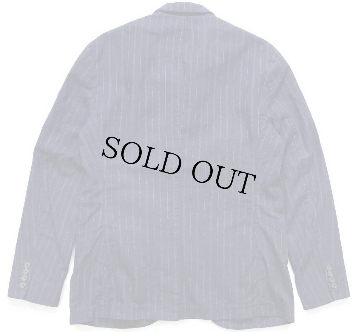 画像2: 00s RUGBY ラルフローレン ストライプ 3つボタン コットン テーラードジャケット 紺 M★ブレザー (2)