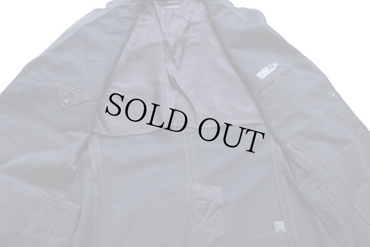 画像5: 00s ポロ ラルフローレン 3つボタン コットンツイル テーラードジャケット 紺 L★ブレザー (5)