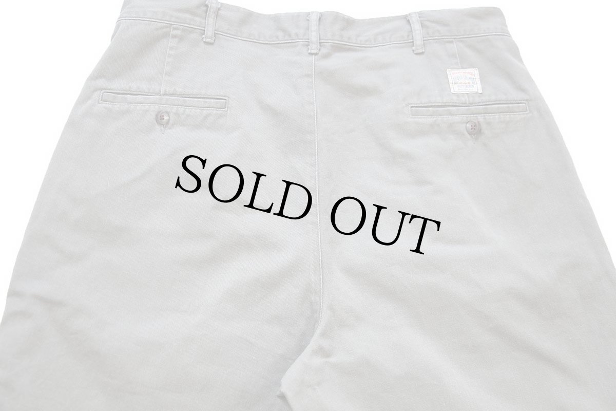 画像5: 90s ポロ ラルフローレン ツータック コットン チノパン グレー W36 L32★329 (5)