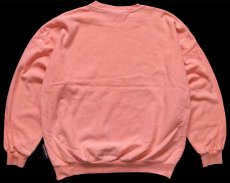画像2: 80s USA製 cottontops KEY WEST ひび割れプリント コットン スウェット サーモンピンク L (2)