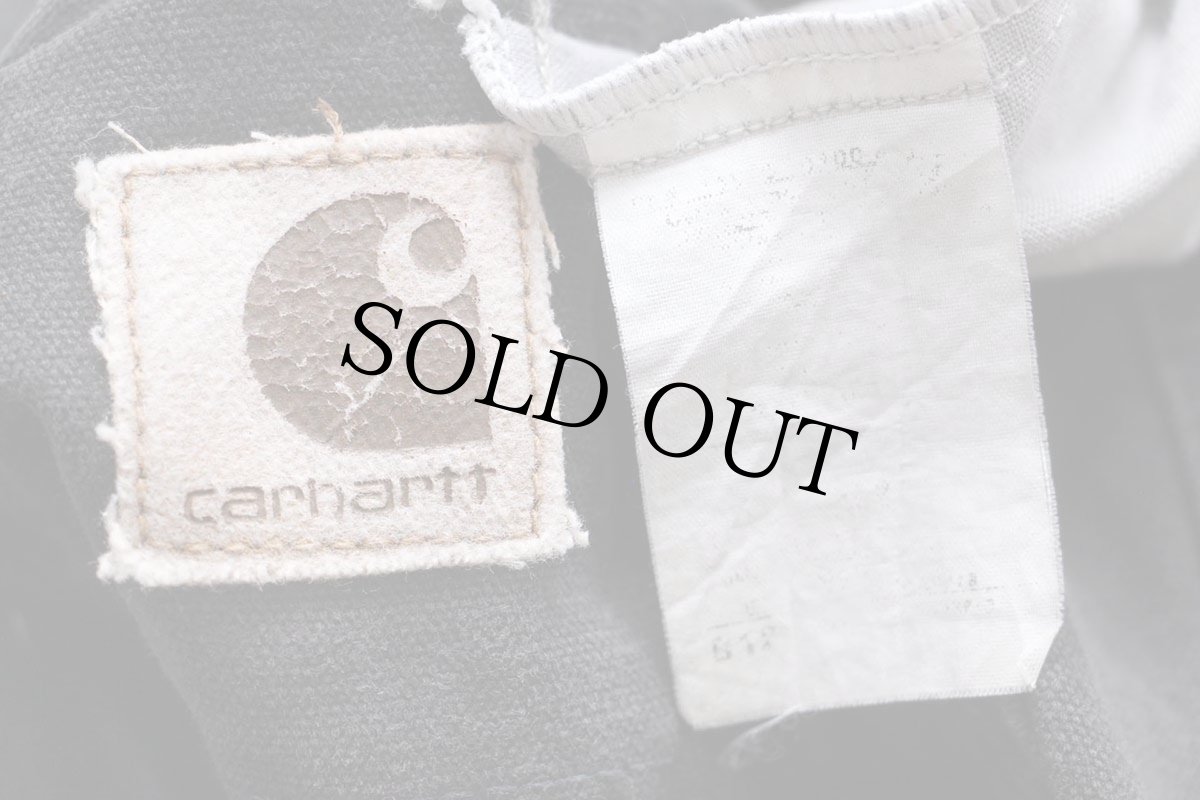 画像6: 90s carharttカーハート ダック地 ペインターパンツ 黒 フェード W38 (6)