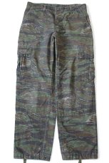 画像2: 90s USA製 タイガーカモ BDU コットン カーゴパンツ M-R (2)
