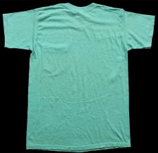 画像3: 80s USA製 無地 ポケットTシャツ グリーン M (3)