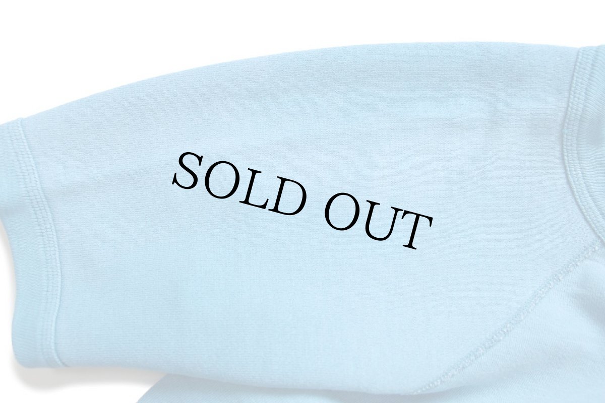 画像6: 60s UNKNOWN 無地 コットン 半袖スウェット 水色 フェード★ブランク (6)