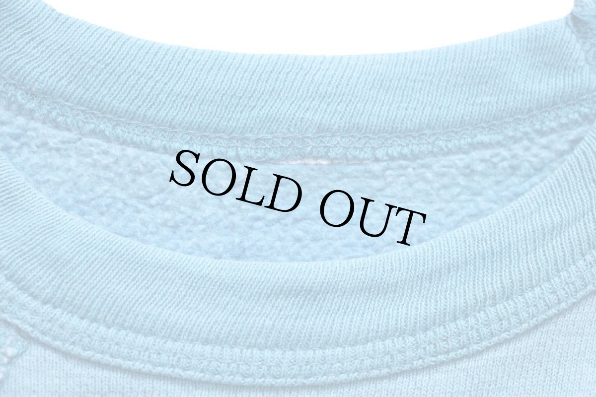 画像4: 60s UNKNOWN 無地 コットン 半袖スウェット 水色 フェード★ブランク (4)