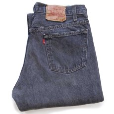 画像1: 90s USA製 Levi'sリーバイス 501 先染め ブラック デニムパンツ W34 L34 (1)