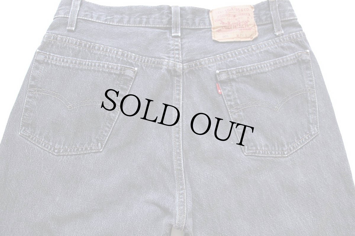 画像5: 90s USA製 Levi'sリーバイス 501 先染め ブラック デニムパンツ W34 L34 (5)