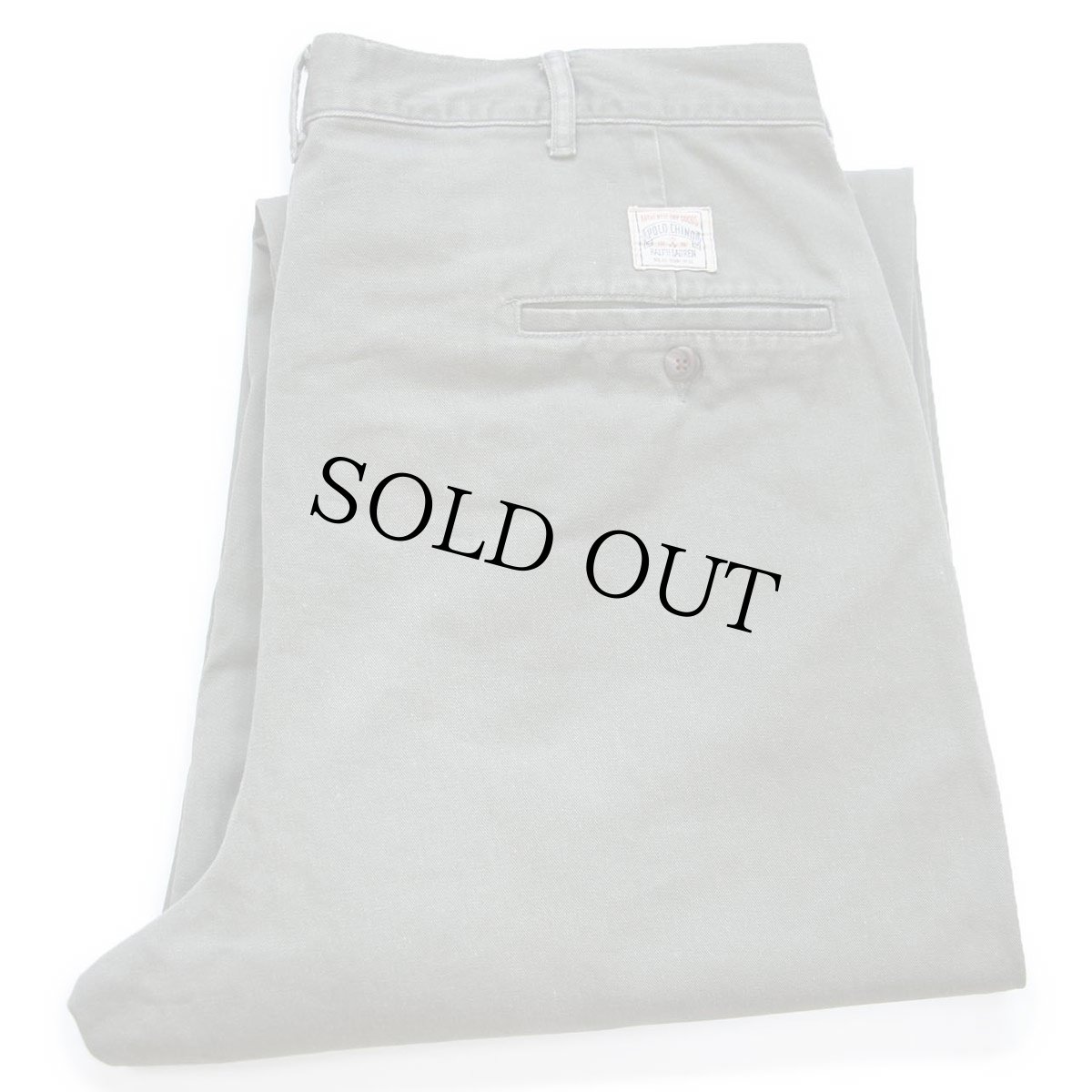 画像1: 90s ポロ ラルフローレン ツータック コットン チノパン グレー W36 L32★329 (1)