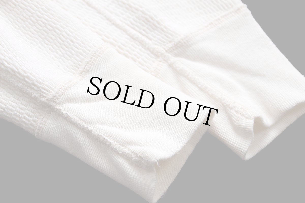 画像6: 80s 米軍 コットン サーマルシャツ ナチュラル L (6)