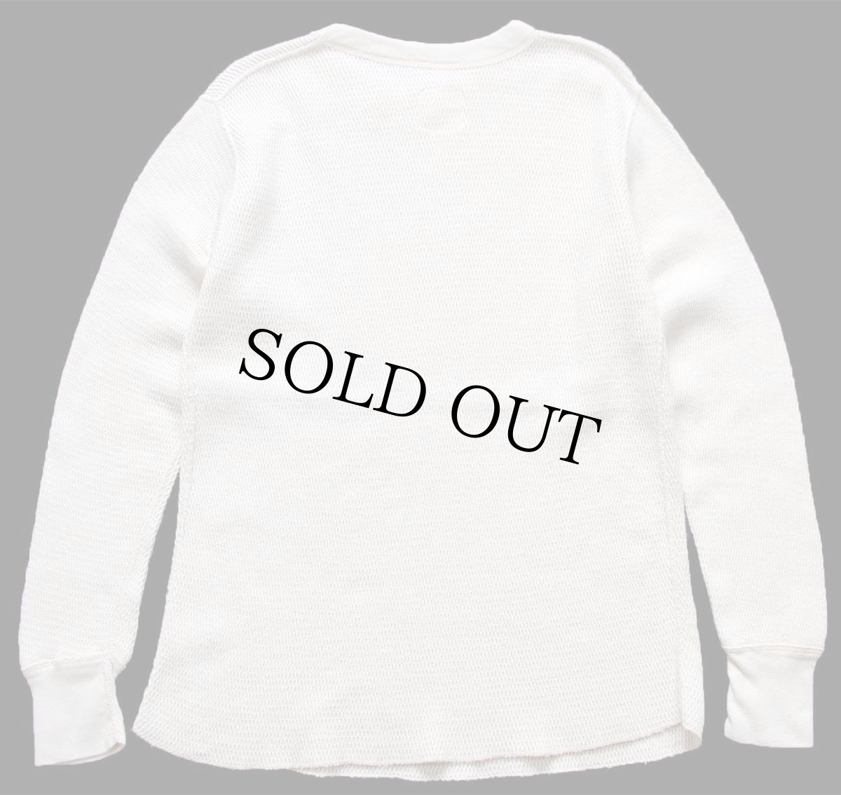 画像3: 80s 米軍 コットン サーマルシャツ ナチュラル L (3)