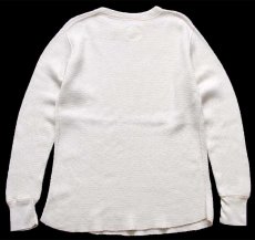 画像3: 80s 米軍 コットン サーマルシャツ ナチュラル L (3)
