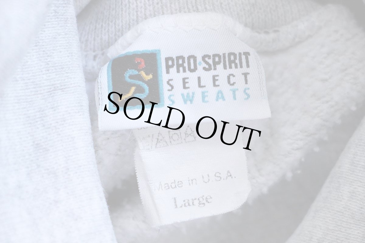 画像4: 90s USA製 PRO SPIRIT 無地 タートルネック スウェット 杢ライトグレー L★ブランク (4)