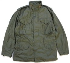 画像1: 90s USA製 ALPHAアルファ M-65 フィールドジャケット オリーブグリーン S-R (1)