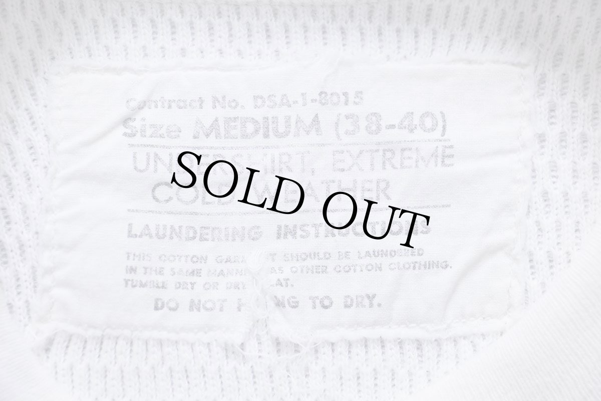 画像7: 60s 米軍 コットン サーマルシャツ ナチュラル M (7)